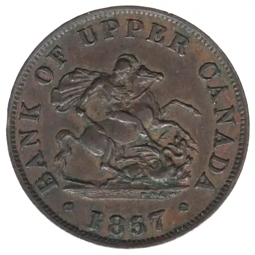 Post Colonial Issues -Private Tokens after Confederation--Copper Company of Upper Canada -copper- 1 Halfpenny