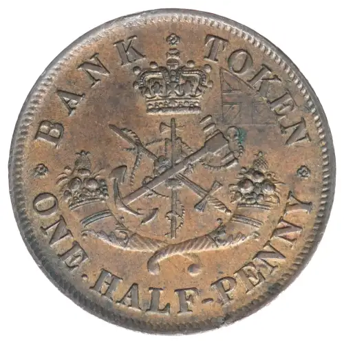 Post Colonial Issues -Private Tokens after Confederation--Copper Company of Upper Canada -copper- 1 Halfpenny