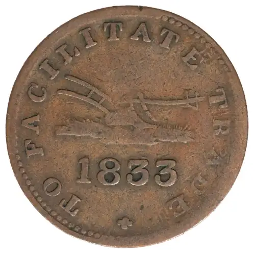 Post Colonial Issues -Private Tokens after Confederation--Copper Company of Upper Canada -copper- 1 Halfpenny (2)