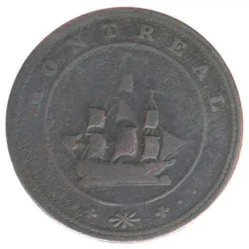 Post Colonial Issues -Private Tokens after Confederation--Copper Company of Upper Canada -copper- 1 Halfpenny (2)