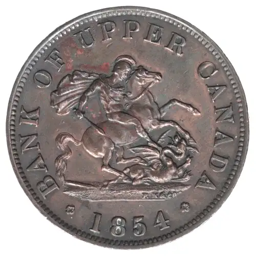 Post Colonial Issues -Private Tokens after Confederation--Copper Company of Upper Canada -copper- 1 Halfpenny