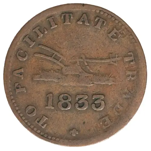 Post Colonial Issues -Private Tokens after Confederation--Copper Company of Upper Canada -copper- 1 Halfpenny (2)