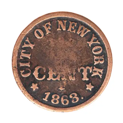Private Tokens -Civil War Tokens (1860s)-By Composition-Copper-Nickel-- 1 Token (2)