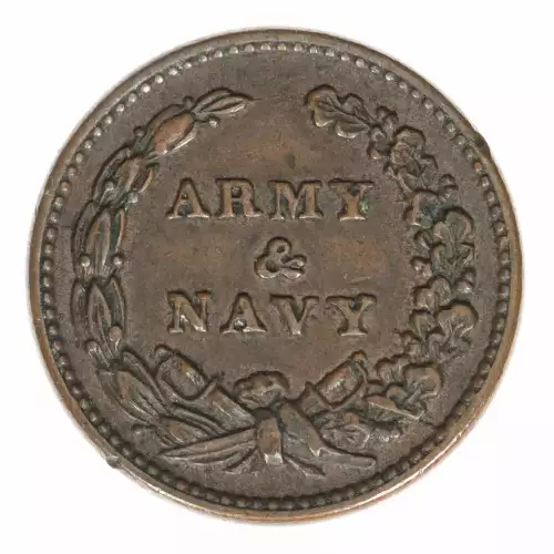 Private Tokens -Civil War Tokens (1860s)-By Composition-Copper or Brass -- 1 Token (2)