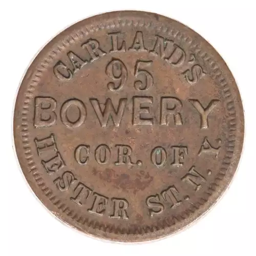 Private Tokens -Civil War Tokens (1860s)-By Composition-Copper or Brass -- 1 Token (2)