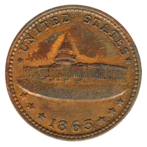 Private Tokens -Civil War Tokens (1860s)-By Composition-Copper or Brass -- 1 Token