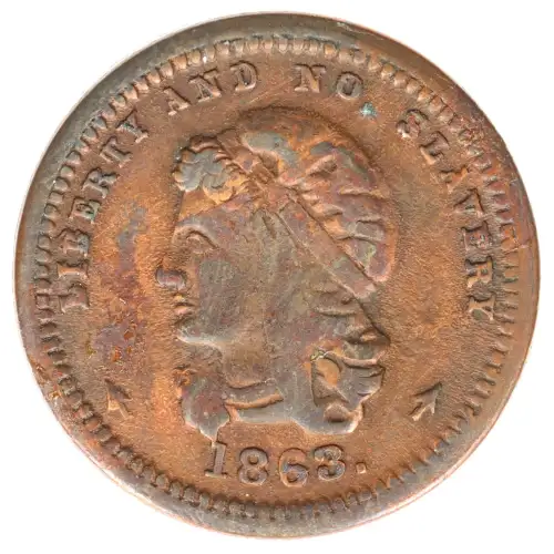 Private Tokens -Civil War Tokens (1860s)-By Composition-Copper or Brass -- 1 Token (2)