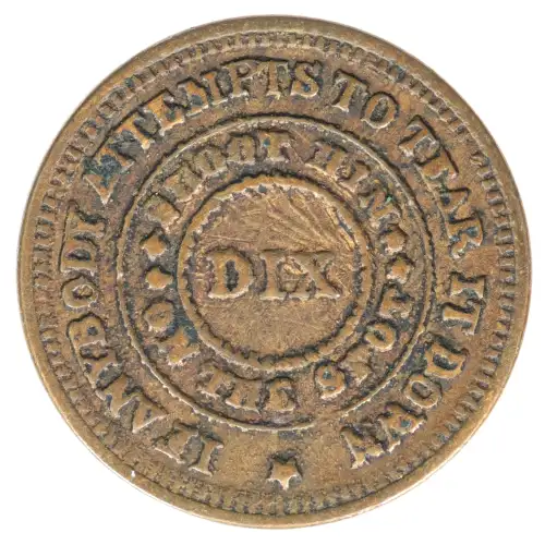 Private Tokens -Civil War Tokens (1860s)-By Composition-Copper or Brass -- 1 Token