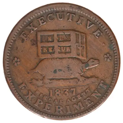 Private Tokens -Hard Times Tokens (1832-1844)-Executive Experiment Copper