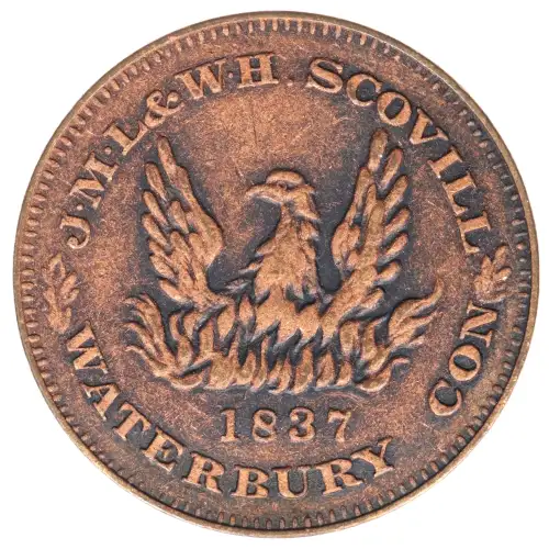 Private Tokens -Hard Times Tokens (1832-1844)- Loco Foco 1838 Copper