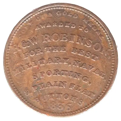 Private Tokens -Hard Times Tokens (1832-1844)- Loco Foco 1838 Copper (2)