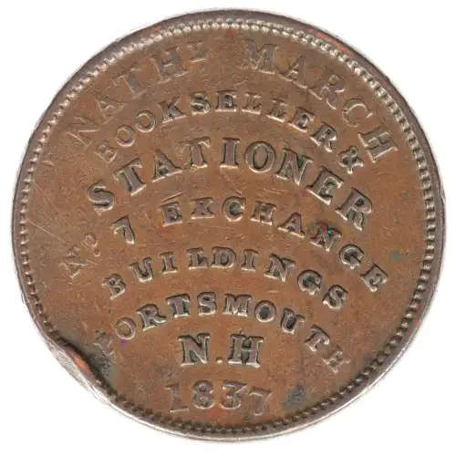 Private Tokens -Hard Times Tokens (1832-1844)- Loco Foco 1838 Copper