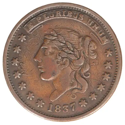 Private Tokens -Hard Times Tokens (1832-1844)-Not One Cent Copper (2)