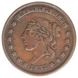 Private Tokens -Hard Times Tokens (1832-1844)-Not One Cent Copper (2)