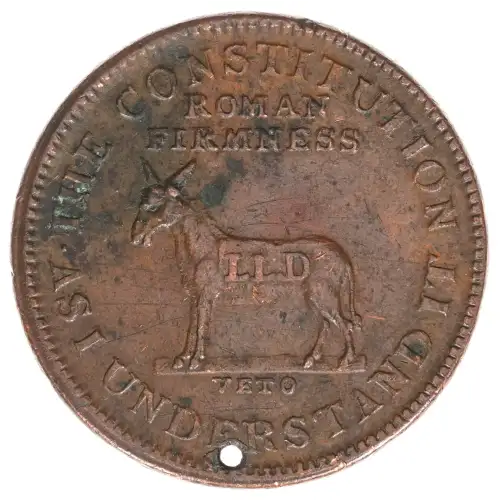 Private Tokens -Hard Times Tokens (1832-1844)-Roman Firmness Copper (2)