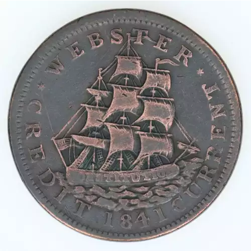 Private Tokens -Hard Times Tokens (1832-1844)-Ship / Lighting Copper -Copper