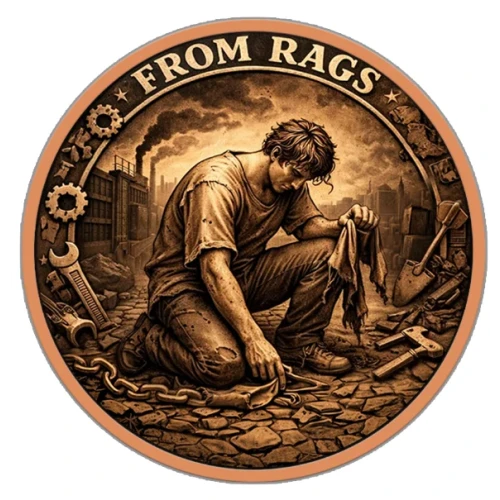 Rags to Riches  1 oz Copper Round