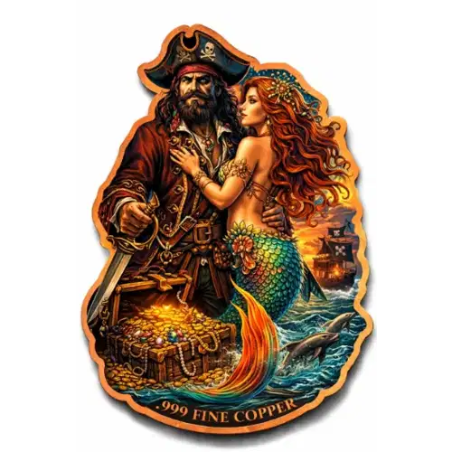 Siren's Treasure  Colorized 100g Copper Medal