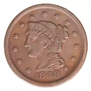 Large Cents - Braided Hair Cent (1839-1857) (2)