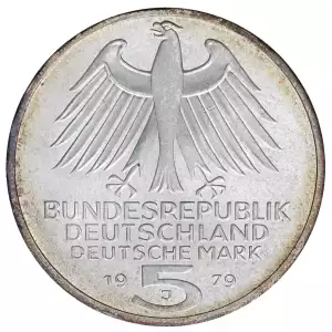 GERMANY -FEDERAL REPUBLIC Silver 5 MARK