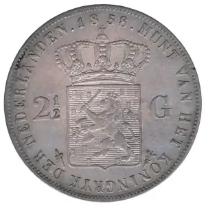 NETHERLANDS Silver 2-1/2 GULDEN
