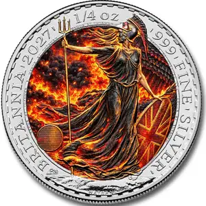 2027 1/4oz British Silver Britannia - Dragonfire Edition | CCX