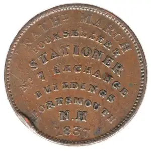 Private Tokens -Hard Times Tokens (1832-1844)- Loco Foco 1838 Copper