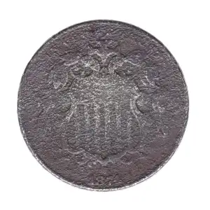 Nickel Five Cent Pieces-Shield 1866-1883 (2)