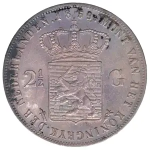 NETHERLANDS Silver 2-1/2 GULDEN