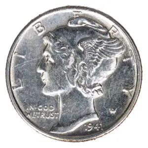 Dimes---Winged Liberty Head or Mercury 1916-1945 -Silver- 1 Dime