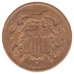 Two cent pieces-Two cent pieces 1864-73 -Copper