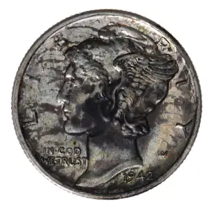 Dimes---Winged Liberty Head or Mercury 1916-1945 -Silver- 1 Dime (2)