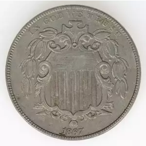 Nickel Five Cent Pieces-Shield 1866-1883