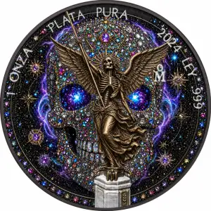 2024 Mexico Libertad  Diamond Skull Aura Edition 1 oz Silver Coin (4)