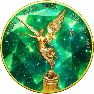 2024 Mexico Libertad Emerald Nebulite Edition 1 oz Silver Coin (5)