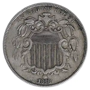 Nickel Five Cent Pieces-Shield 1866-1883 (2)