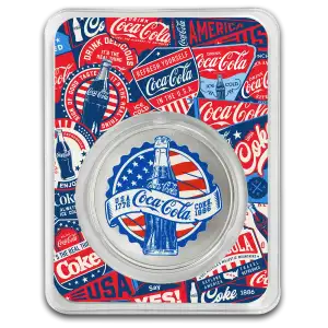 2026 Pamp Suisse Coca-Cola USA 1 oz Silver Round in TEP