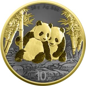 2026 China Panda Golden Ring Edition 30g Silver Coin (2)