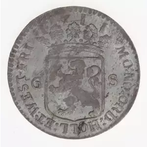 NETHERLANDS Silver 6 STUIVERS (Scheepjesschelling)