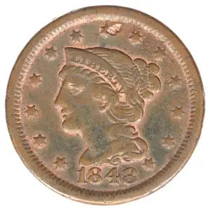 Large Cents - Braided Hair Cent (1839-1857) (2)