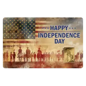 Happy Independence Day  1/1000 oz Gold Medal in Card  (3)