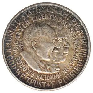 Classic Commemorative Silver---Carver/Washington Commemorative 1951-1954-Silver- 0.5 Dollar (2)