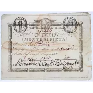 10 Paoli = 100 Bajocchi 3.7.1798-4.9.1798, 1798 ISSUE  Italian States S525 (2)