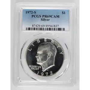 1972-S $1 Silver, CAM