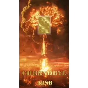 2026 Liberia Chernobyl 1/1000 oz Gold Coin in Card