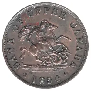 Post Colonial Issues -Private Tokens after Confederation--Copper Company of Upper Canada -copper- 1 Halfpenny