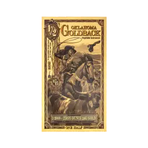 2025 1/2 Oklahoma Goldback (24K Gold)