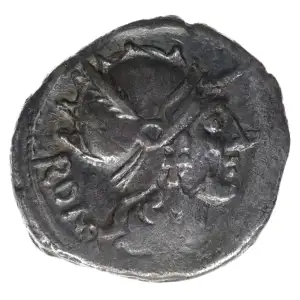 Roman Imperatorial 46 BC AR Denarius T. Carisius