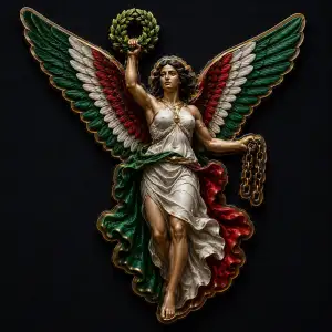 Señora Libertad Shaped Colorized 1 oz Copper Medal (2)