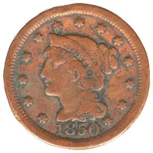 Large Cents - Braided Hair Cent (1839-1857) (2)